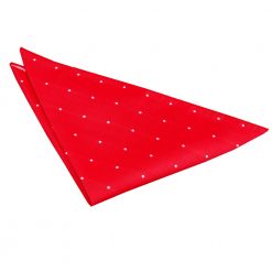 Red Pin Dot Pocket Square