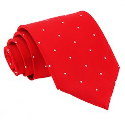 Red Pin Dot Tie