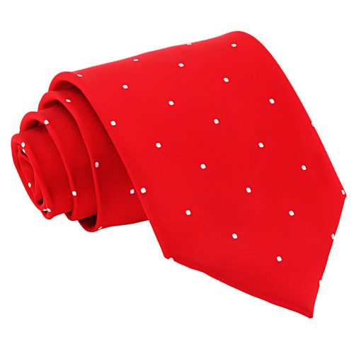 Red Pin Dot Tie