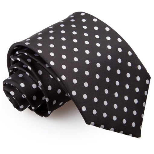 Black Polka Dot Classic Tie