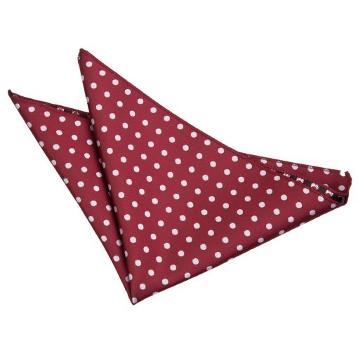 Burgundy Polka Dot Classic Pocket Square