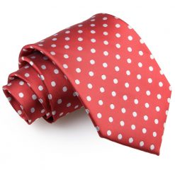 Dark Red Polka Dot Classic Slim Tie