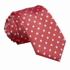 Dark Red Polka Dot Classic Slim Tie