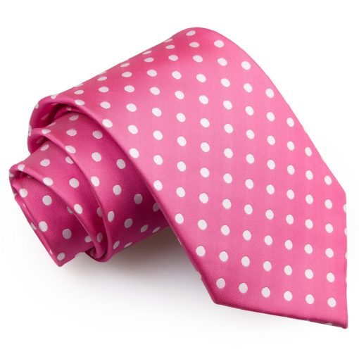 Hot Pink Polka Dot Classic Tie