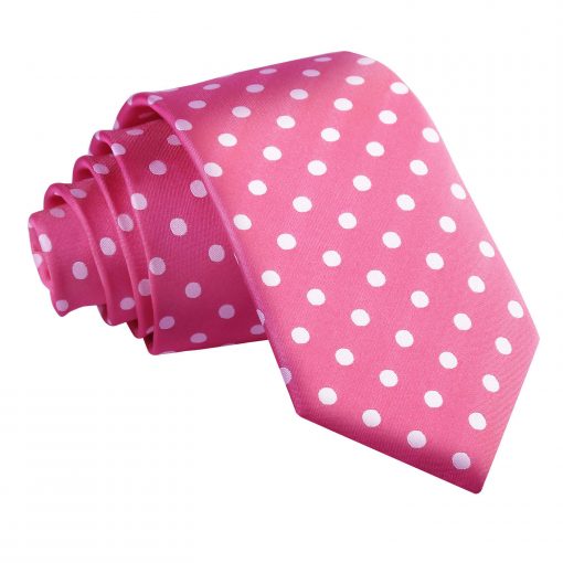 Hot Pink Polka Dot Classic Slim Tie