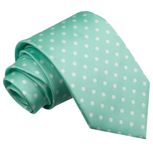 Mint Green Polka Dot Classic Tie