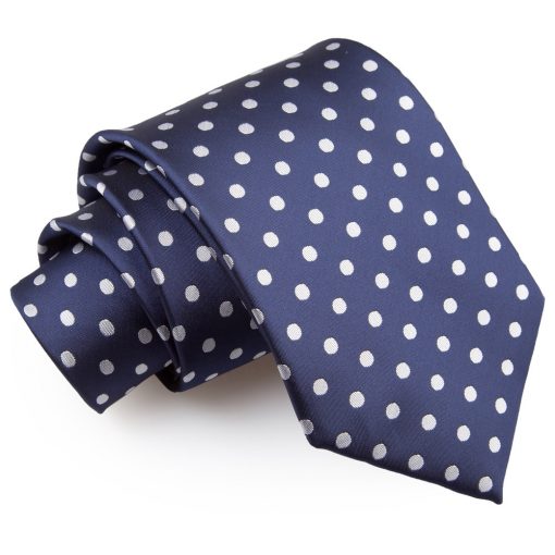 Navy Blue Polka Dot Tie