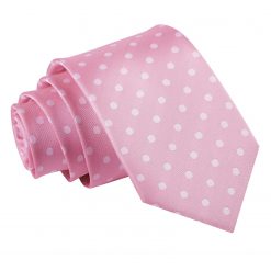 Pink Polka Dot Classic Slim Tie