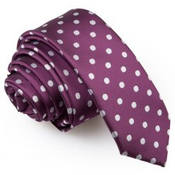 Purple Polka Dot Classic Skinny Tie