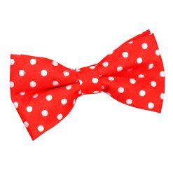 Red Polka Dot Classic Pre-Tied Thistle Bow Tie