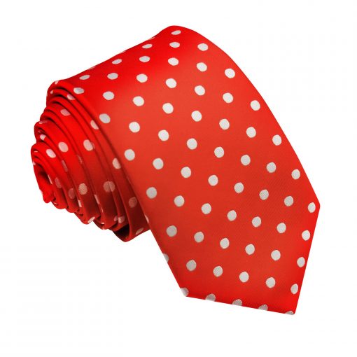 Red Polka Dot Classic Slim Tie