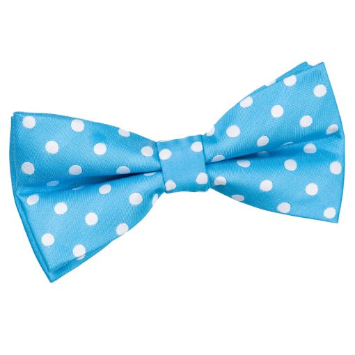 Robin's Egg Blue Polka Dot Classic Pre-Tied Thistle Bow Tie