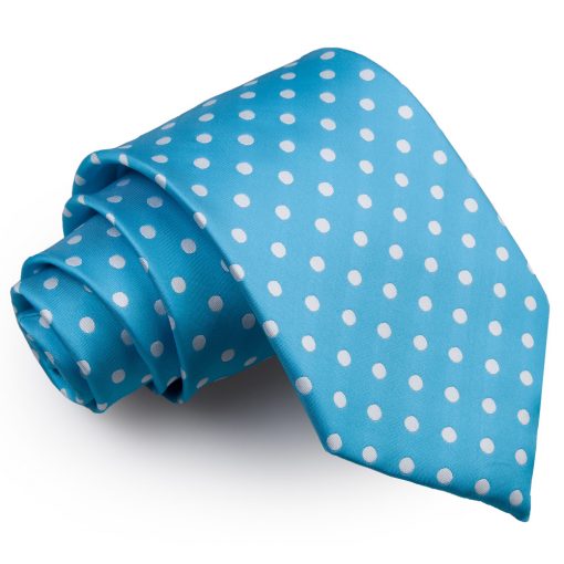 Robin's Egg Blue Polka Dot Tie
