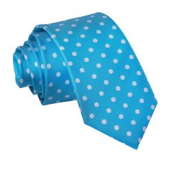 Robin's Egg Blue Polka Dot Classic Slim Tie