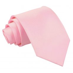 Baby Pink Satin Classic Tie