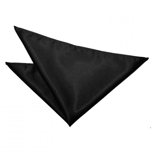 Black Satin Pocket Square