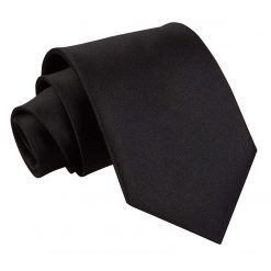Black Satin Crossover Bow Tie