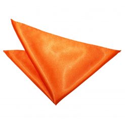 Burnt Orange Satin Pre-Folded Pocket Square Fold