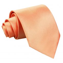 Coral Satin Extra Long Tie