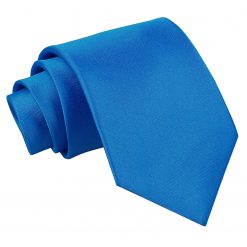 Electric Blue Satin Classic Tie