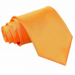 Fluorescent Orange Satin Classic Tie