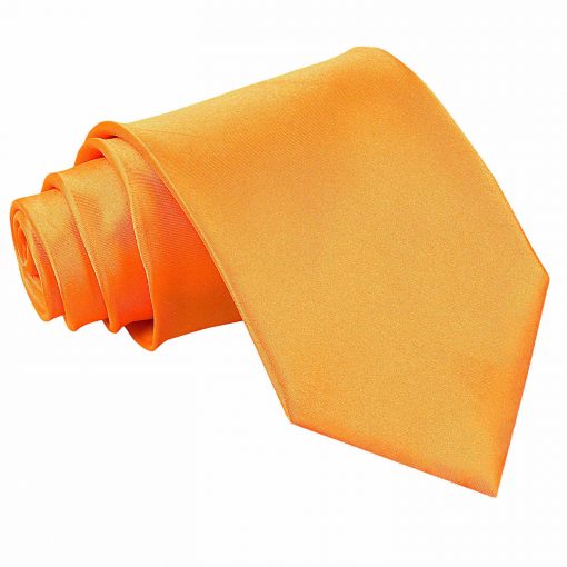 Fluorescent Orange Satin Extra Long Tie