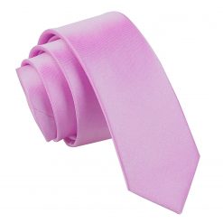 Lilac Satin Skinny Tie