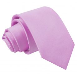 Lilac Satin Slim Tie