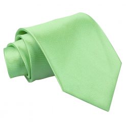 Lime Green Satin Classic Tie