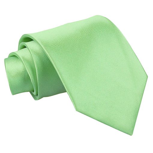 Lime Green Satin Extra Long Tie