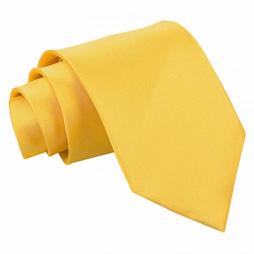 Marigold Satin Extra Long Tie