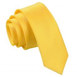 Marigold Satin Skinny Tie