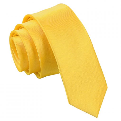 Marigold Satin Skinny Tie