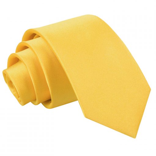 Marigold Satin Slim Tie