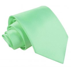 Mint Green Satin Classic Tie