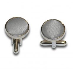 Platinum Satin Inlay Silver Plated Cufflinks