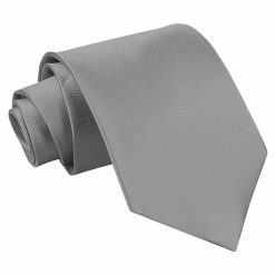 Platinum Satin Extra Long Tie