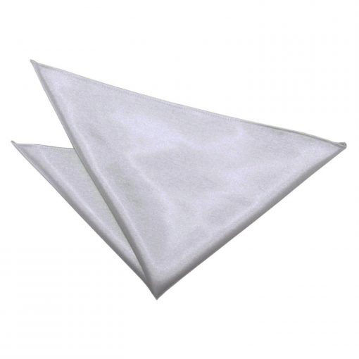 Silver Satin Pocket Square