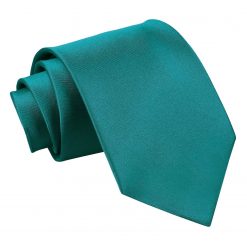 Teal Satin Classic Tie