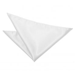 White Satin Pocket Square