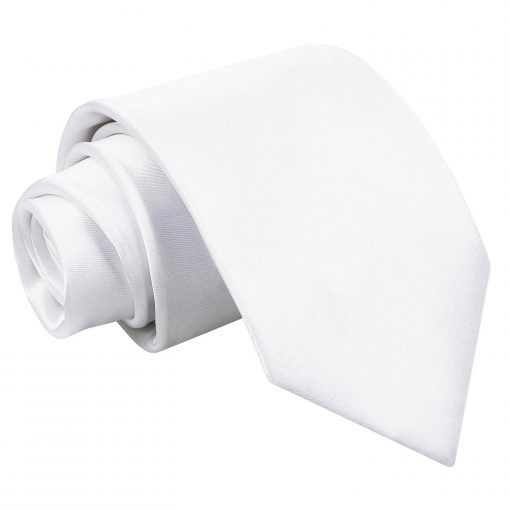 White Satin Extra Long Tie