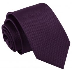 Cadbury Purple Solid Check Slim Tie