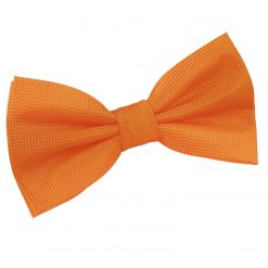 Celosia Orange Solid Check Self Tie Bow Tie
