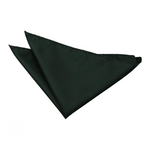 Dark Green Solid Check Pocket Square