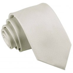 Ivory Solid Check Self Tie Bow Tie