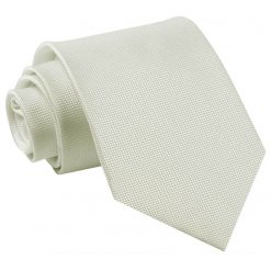 Ivory Solid Check Self Tie Bow Tie