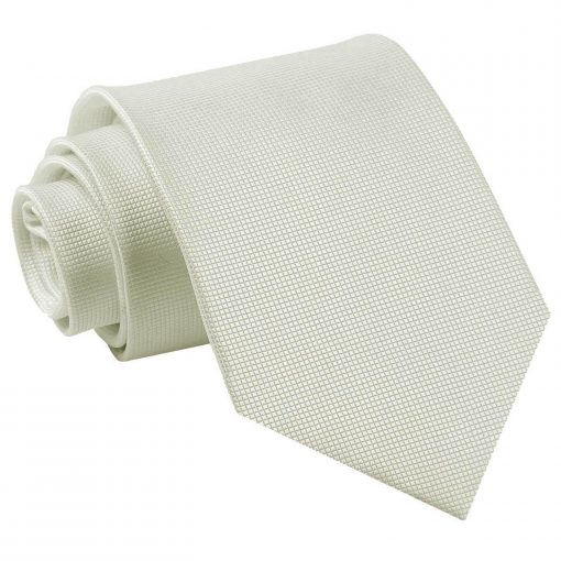 Ivory Solid Check Tie