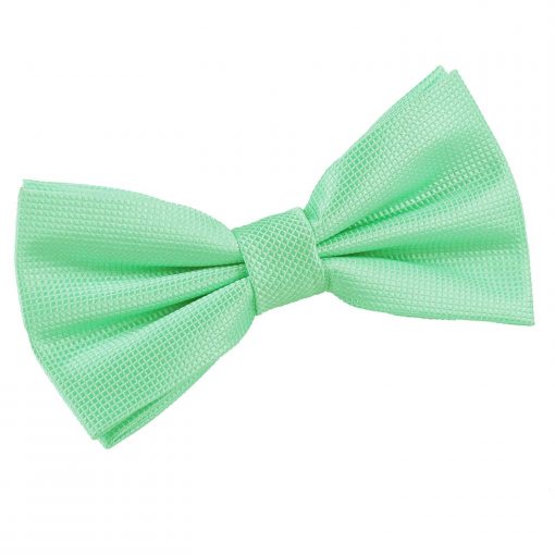 Mint Green Solid Check Pre-Tied Thistle Bow Tie