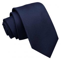 Navy Blue Solid Check Self Tie Bow Tie