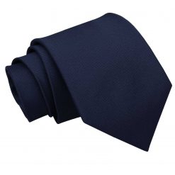 Navy Blue Solid Check Self Tie Bow Tie